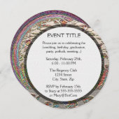 Butterlyの金ゴールドの木 招待状 (正面/裏面)