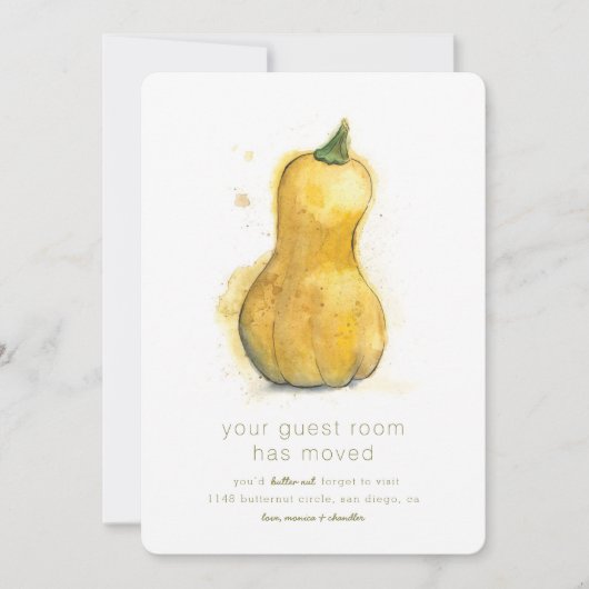 Butternut新おもしろいしいホームムービングアナウンス 案内状 (正面)