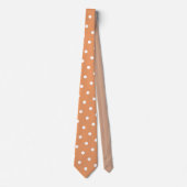 Butterscotch White Polka Dot Patterned ネクタイ (正面)