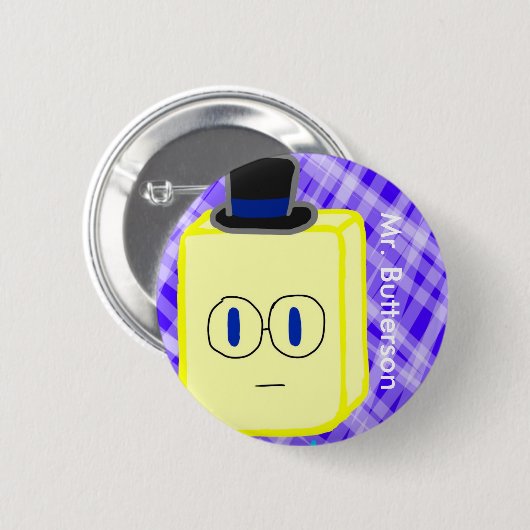 Butterson Button氏 缶バッジ (正面&裏面)