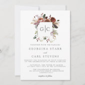 Butterum＆Plumの結婚式招待状モノグラム 招待状 (正面)