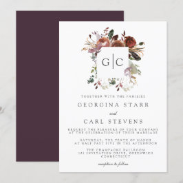 Butterum＆Plumの結婚式招待状モノグラム 招待状