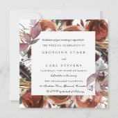 Butterum & Plum ウェディング招待状 | スクエア 招待状 (正面)