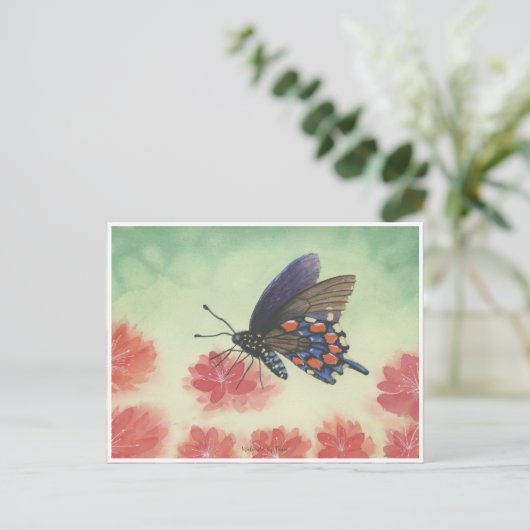 Buttlerfly watercolor ポストカード (スタンド正面)
