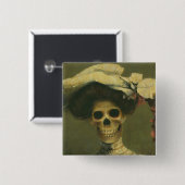 Buttonゴシック様式骨組女性 缶バッジ (正面&裏面)