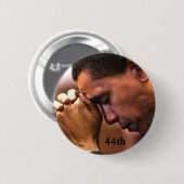 Buttonバラック・オバマ第44の大統領 缶バッジ (正面&裏面)