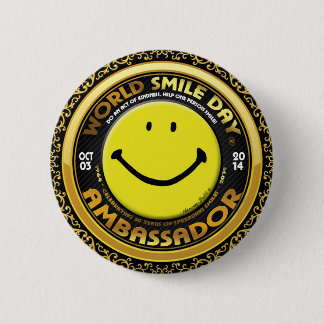 Button世界のスマイルのDay®の公式の2014年の大使 缶バッジ