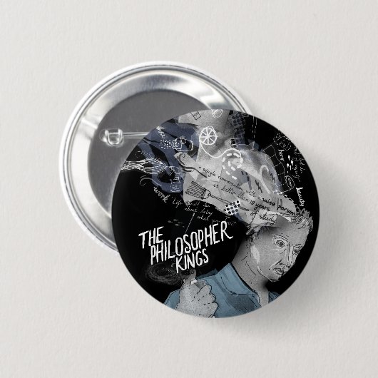 Button哲学者王 缶バッジ (正面&裏面)