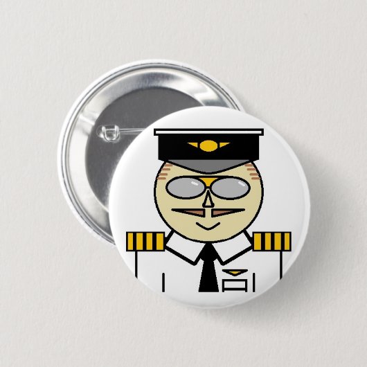 Button大尉 缶バッジ (正面&裏面)