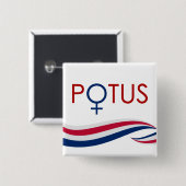 Button最初女性の大統領 缶バッジ (正面&裏面)