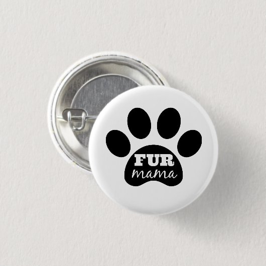Button毛皮のママ 缶バッジ (正面&裏面)