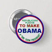 Button 1人の言葉の大統領 缶バッジ (正面&裏面)