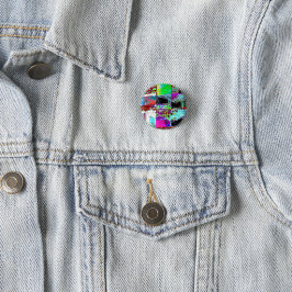 Button – Abstract Grid 缶バッジ