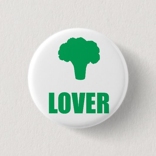 Button "Broccoli Lover" 缶バッジ (正面)