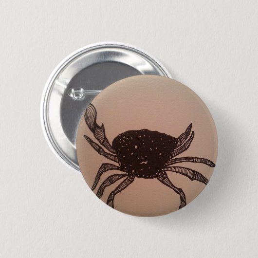 Button crab 缶バッジ (正面&裏面)