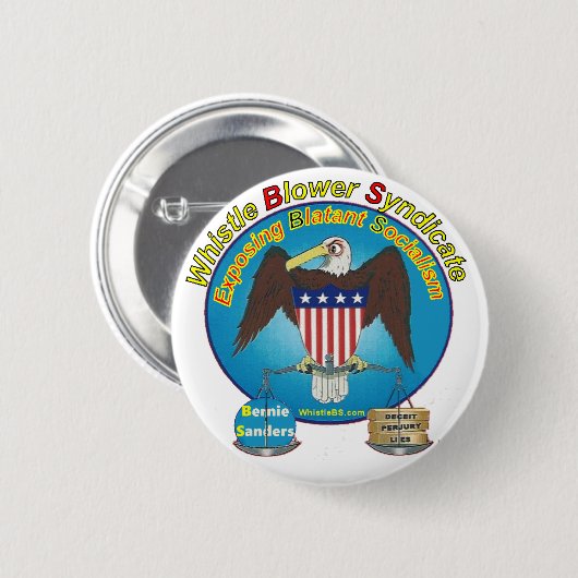 Button Exposing Bernie Sanders Blatant Socialism 缶バッジ (正面&裏面)