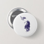 Button Fantasie - Frau und Vogel 缶バッジ (正面&裏面)