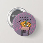 button halloween 缶バッジ (正面&裏面)