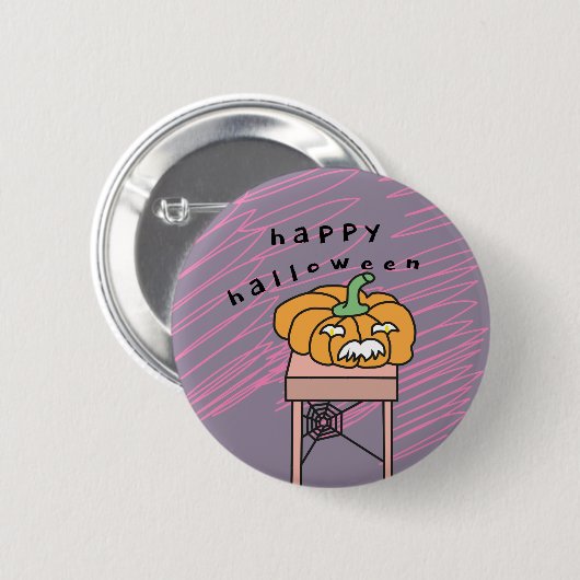 button halloween 缶バッジ (正面&裏面)