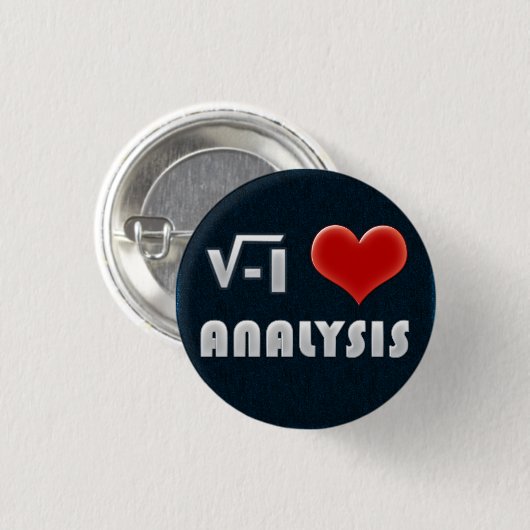 Button I LOVE ANALYSIS 缶バッジ (正面&裏面)