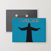 Button  i love jesus 缶バッジ (正面/裏面)
