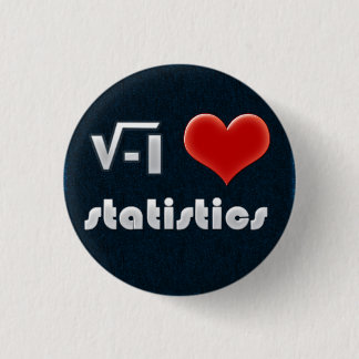 Button I LOVE STATISTICS 缶バッジ