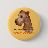 Button "Irish Terrier" 缶バッジ (正面)