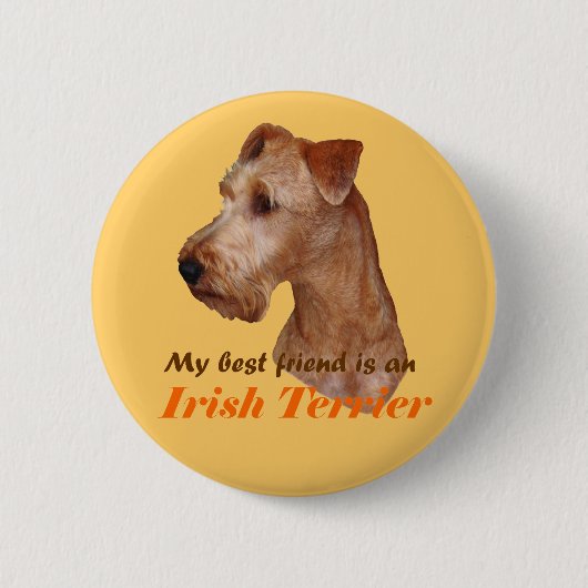Button "Irish Terrier" 缶バッジ (正面)