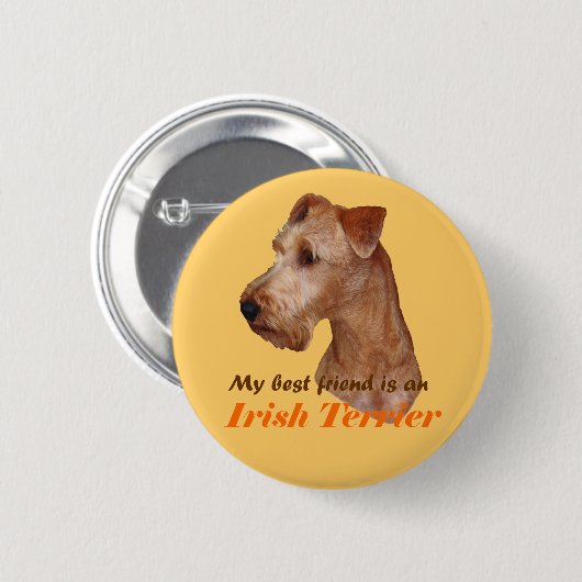 Button "Irish Terrier" 缶バッジ (正面&裏面)