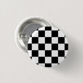 Button Karo schwarz/weiß 缶バッジ (正面&裏面)