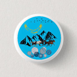 Button Kazakhstan  缶バッジ