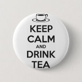 Button Keep Calm and Drink Tea 缶バッジ (正面)