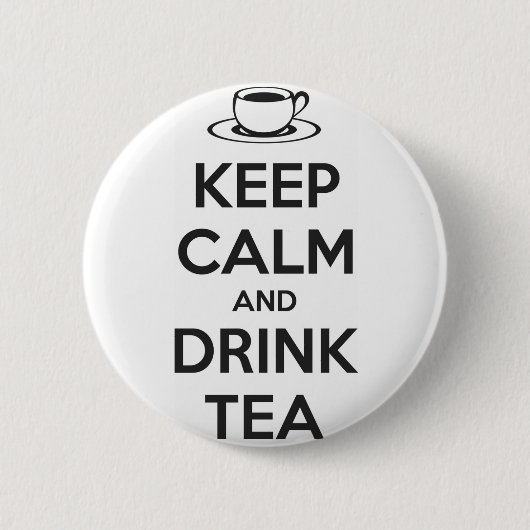 Button Keep Calm and Drink Tea 缶バッジ (正面)
