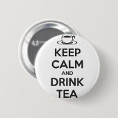 Button Keep Calm and Drink Tea 缶バッジ (正面&裏面)