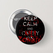 Button Keep calma and kill zombies 缶バッジ (正面&裏面)