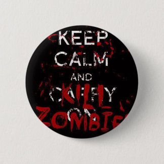 Button Keep calma and kill zombies 缶バッジ