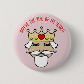 Button king of my heart 缶バッジ (正面)