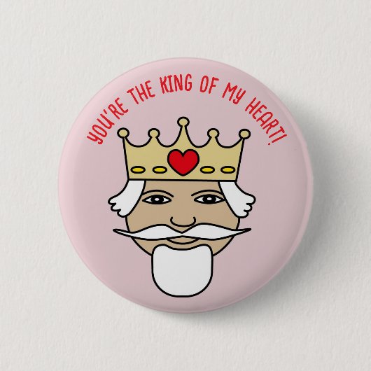 Button king of my heart 缶バッジ (正面)