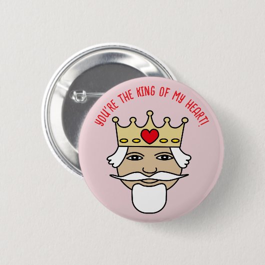 Button king of my heart 缶バッジ (正面&裏面)