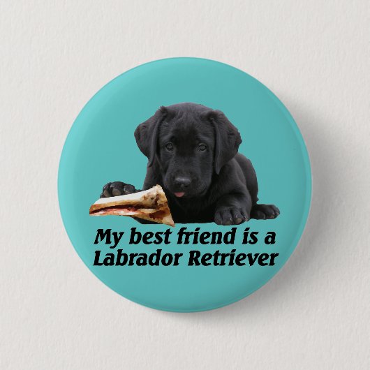 Button "Labrador retriever " 缶バッジ (正面)
