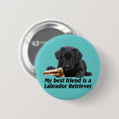 Button "Labrador retriever " 缶バッジ (正面&裏面)