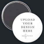 Button Magnet 3" Large Round マグネット<br><div class="desc">Customize your design in Templett. After you are done editing,  download your file in a JPG format (don't forget to turn on the bleed option). Upload your design here by clicking on the blue "Personalize" button.</div>