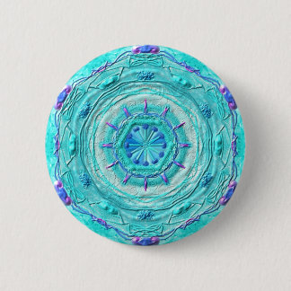 Button Mandala 08 "Türkis" 缶バッジ