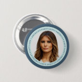 Button Melaniaの切札の最初女性 缶バッジ (正面&裏面)