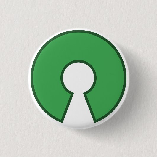 Button Open Source 缶バッジ (正面)