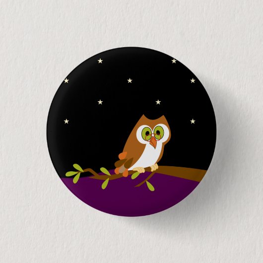 Button_owlの眼識 缶バッジ (正面)