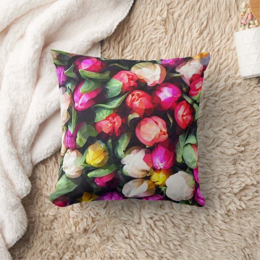 BUTTON ROSES クッション (ブランケット)