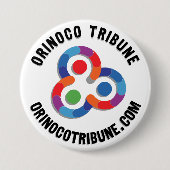 Button rounded logo black 缶バッジ (正面)