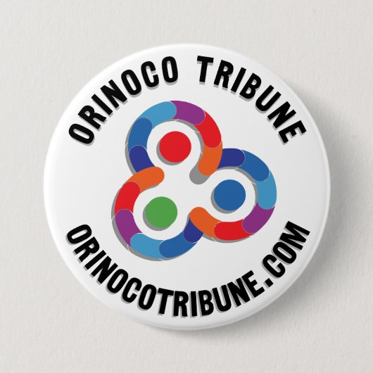 Button rounded logo black 缶バッジ (正面)