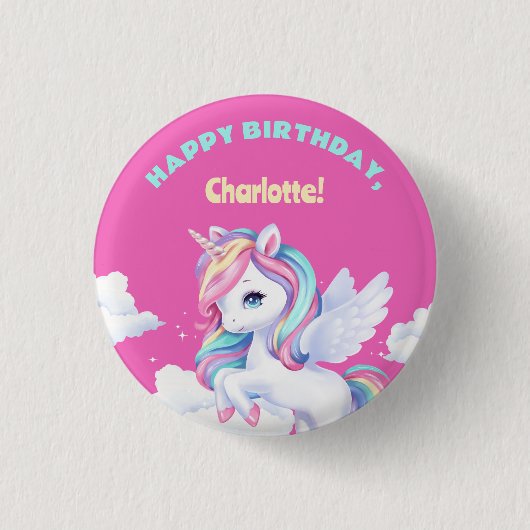 Button to a magical birthday party. 缶バッジ (正面)